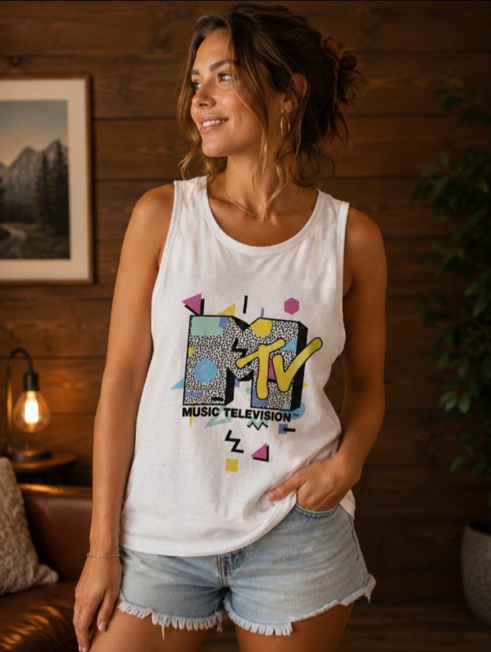Vintage Style MTV Graphic Tank Top | Retro 80s 90s Music Television Sleeveless